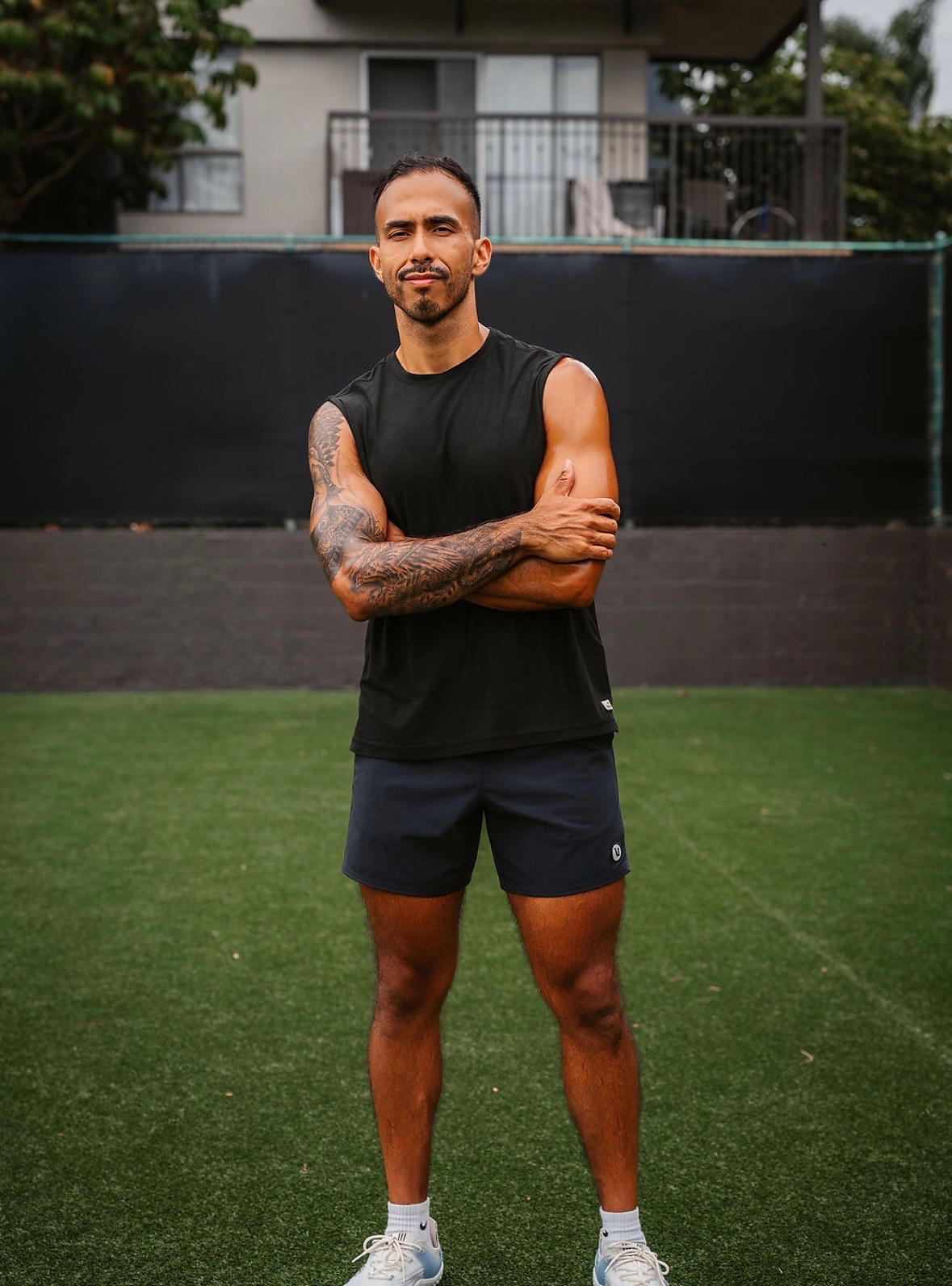 Oscar Ayala standing on a field
