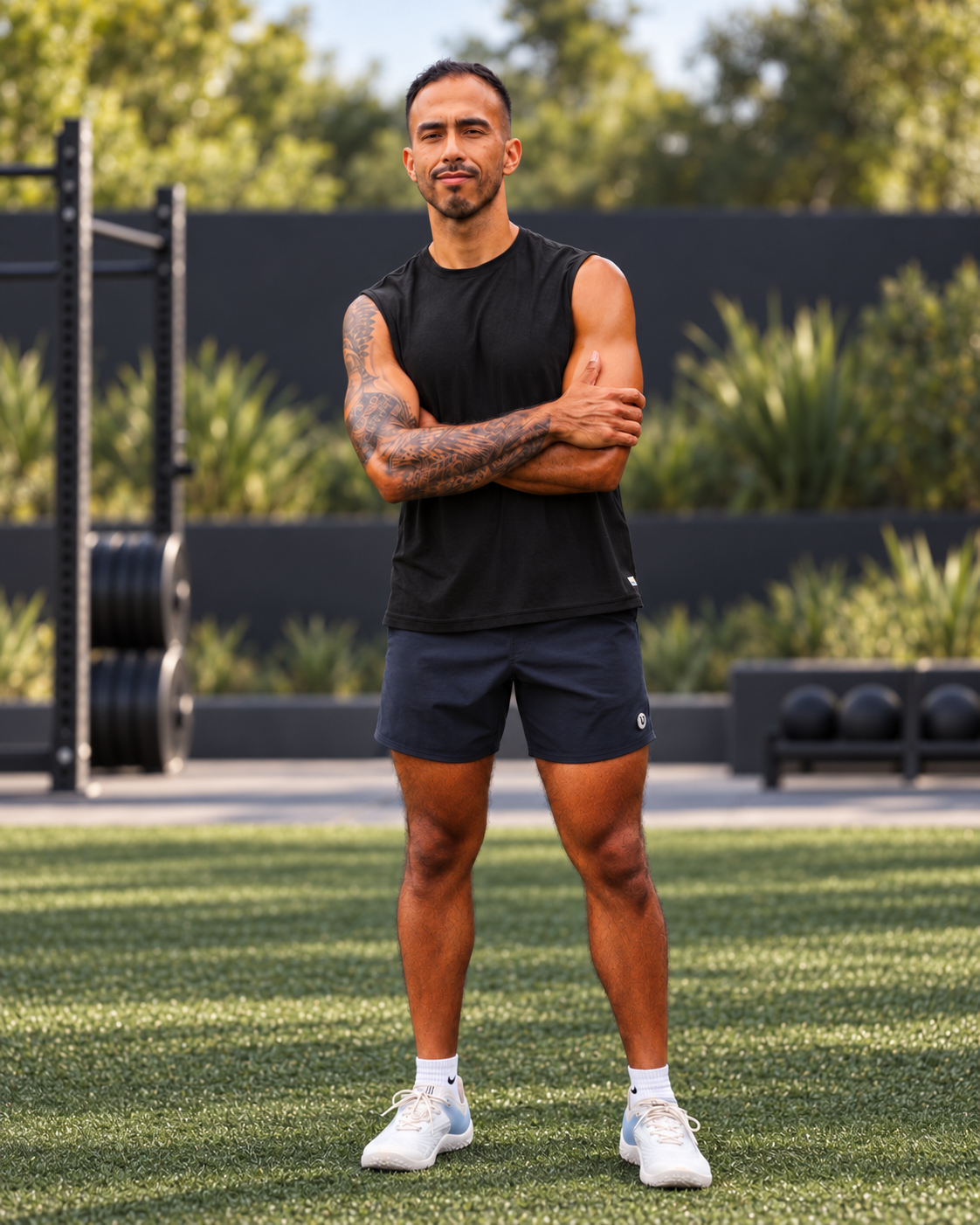 Oscar Ayala standing on a field